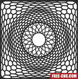 Pattern screen wall decorative screen - Free dxf files ready to cut