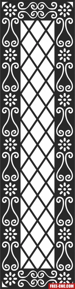 Decorative door screen wall pattern decorative screen - Download free dxf for cnc plasma cutting Decorative door screen wall pattern decorative screen - Download free dxf for cnc plasma cutting