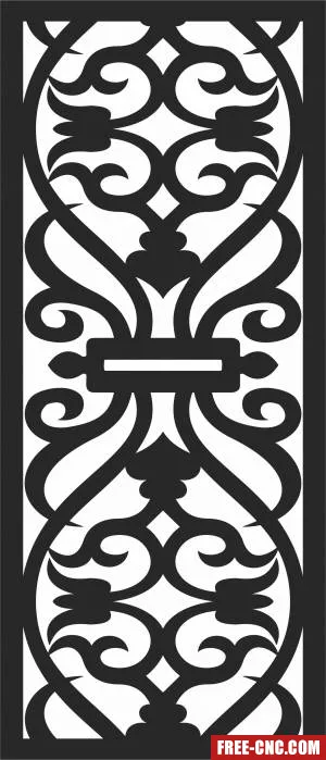 Wall screen decorative wall decorative pattern decorative - Free dxf for laser cutting and plasma