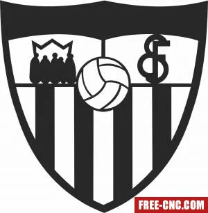 Sevilla fc football club logo - Free dxf for laser cutting and plasma