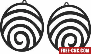 Earrings pendants art - Free dxf for laser cutting and plasma