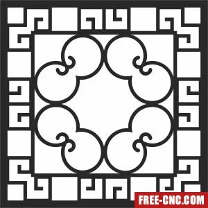Screen wall decorative screen - Free dxf files ready to cut