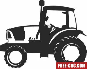 Tractor clipart silhouette - Free dxf files ready to cut