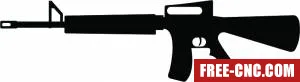 Rifle silhouette - free dxf download