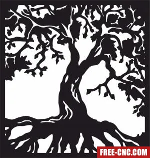 Tree wall decor - Download free dxf for cnc plasma cutting