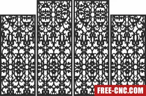 Screen decorative wall decorative door - Download free dxf for cnc plasma cutting