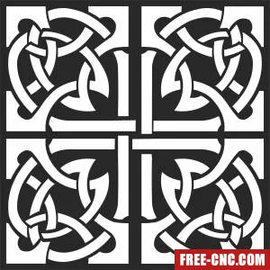 Decorative pattern square wall panel - Download free dxf for cnc plasma cutting