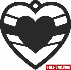 Heart ornament - Free dxf for laser cutting and plasma