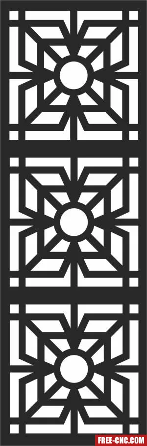 Decorative wall screen decorative door - Free dxf download