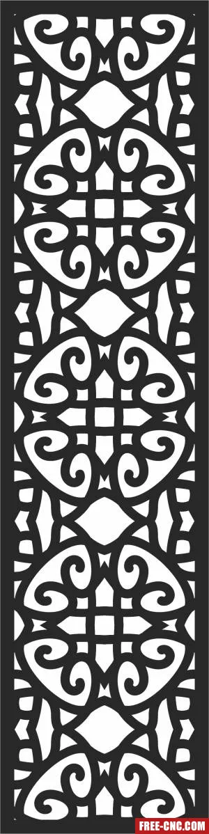 Decorative screen door wall door decorative - Free dxf for laser cutting and plasma