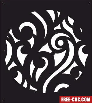 Decorative panel screen pattern wall partition - Free dxf for laser cutting and plasma