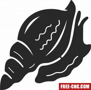 Sea snail fish clipart - Download free dxf for cnc plasma cutting