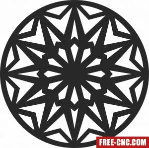 Mandala wall decor cliparts - Download free dxf for cnc plasma cutting