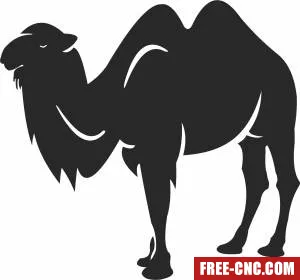 Camel silhouette cliparts - Free dxf download