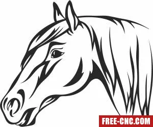 Horse head clipart - Download free dxf for cnc plasma cutting