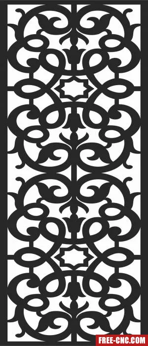 Door wall screen - Download free dxf for cnc plasma cutting
