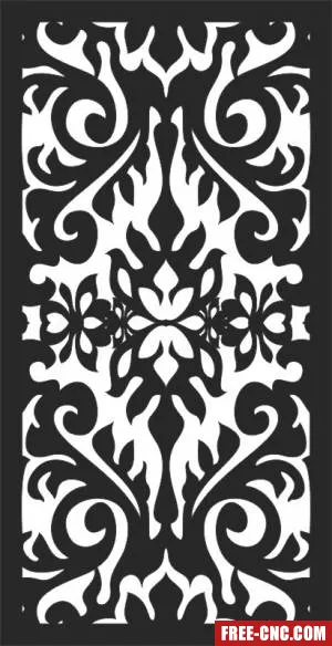 Floral decorative panels for doors wall screen - free dxf download Floral decorative panels for doors wall screen - free dxf download