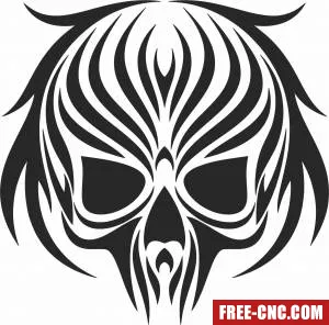 Skull cliparts - Download free dxf for cnc plasma cutting