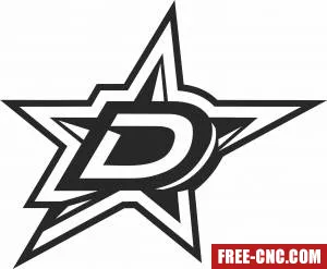 Dallas stars ice hockey nhl team logo - Download free dxf for cnc plasma cutting