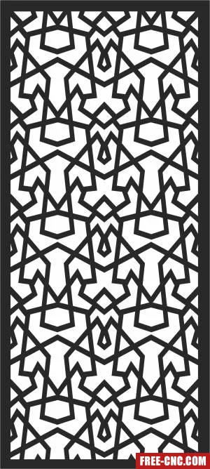 Decorative door screen pattern - Free dxf files ready to cut