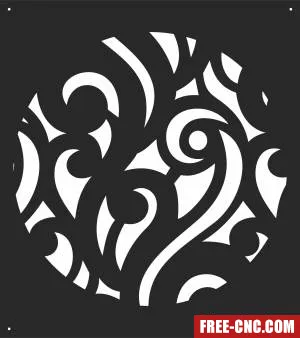 Decorative door wall screen pattern door pattern - Free dxf files ready to cut