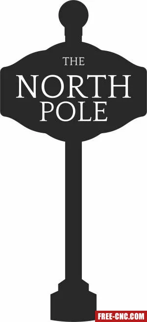 North pole christmas sign - Download free dxf for cnc plasma cutting