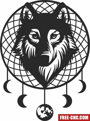 Rum river wolf wall sign - Download free dxf for cnc plasma cutting