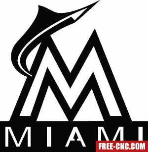 Miami logo sign - free dxf download