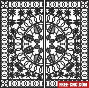 Decorative gate door panel - Free dxf for laser cutting and plasma