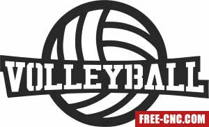 Volleyball wall sign - Free dxf files ready to cut