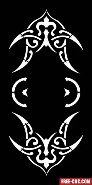Decorative panel wall separator door pattern - free dxf download