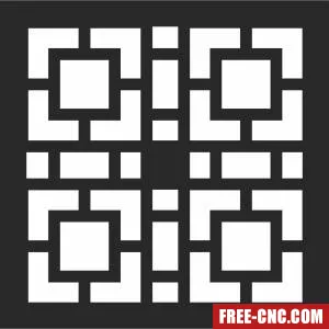 Pattern pattern screen wall door decorative pattern - Free dxf for laser cutting and plasma