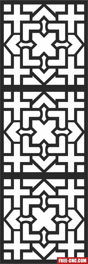 Door pattern door - Free dxf for laser cutting and plasma