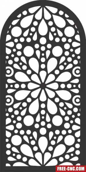 Decorative panel wall separator door pattern - free dxf download Decorative panel wall separator door pattern - free dxf download