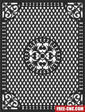 Wall pattern wall screen decorative pattern door - Download free dxf for cnc plasma cutting Wall pattern wall screen decorative pattern door - Download free dxf for cnc plasma cutting