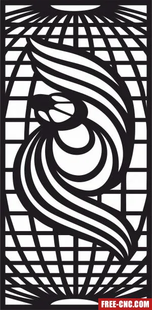 Decorative 3d panel screen pattern partition - Free dxf files ready to cut