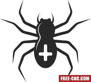 Spider halloween clipart - Download free dxf for cnc plasma cutting