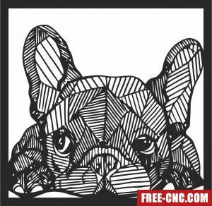 Dog polygon art wall geometric - Free dxf files ready to cut