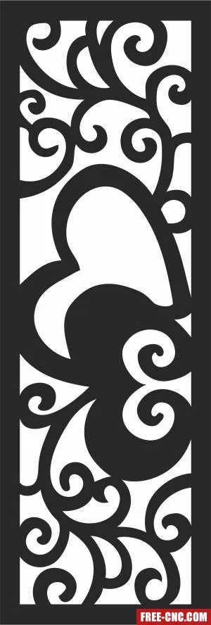 Wall screen door wall pattern decorative door - Download free dxf for cnc plasma cutting
