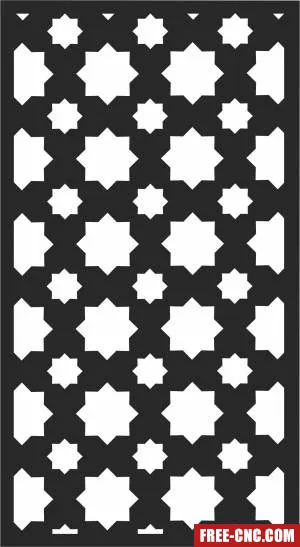 Door wall screen pattern screen - Free dxf files ready to cut