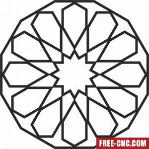 Arabic decorative pattern - Download free dxf for cnc plasma cutting