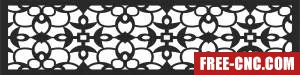 Decorative pattern wall screen - Free dxf download