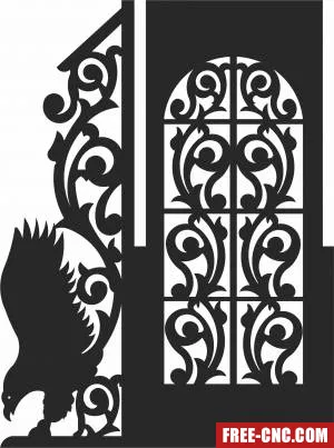 Pattern decorative door wall door screen - Free dxf for laser cutting and plasma