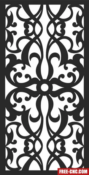 Wall decorative wall pattern - Free dxf for laser cutting and plasma