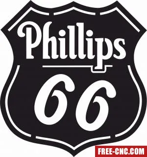 Phillips 66 store gas man cave business gasoline - Free dxf files ready to cut