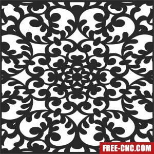 Screen wall decorative screen - Free dxf download
