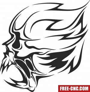 Horror skull cliparts - Free dxf for laser cutting and plasma