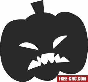 Angry halloween pumpkin art - Download free dxf for cnc plasma cutting