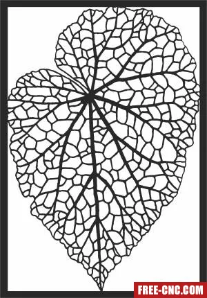 Leaf wall arts - Free dxf for laser cutting and plasma