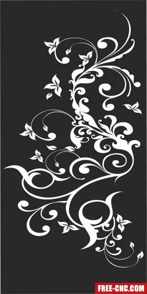 Pattern screen wall decorative door screen - Free dxf for laser cutting and plasma